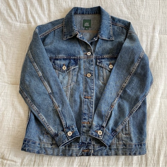 wild fable Jackets & Blazers - Wild Fable Oversized Denim Shirt Jean Jacket 100% cotton Sz XS Casual Work Fall